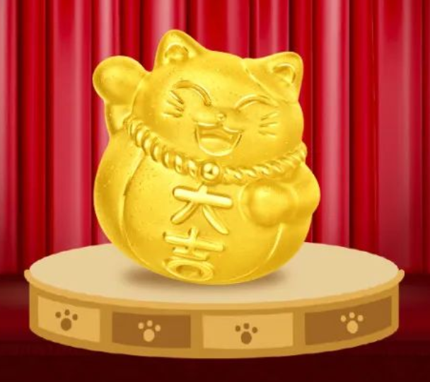 周大福 x 招财猫黄金饰品